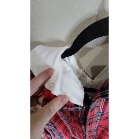 Vintage Lanz Originals Red Plaid Dress Size 12 – Made in USA - Picture 6 of 8